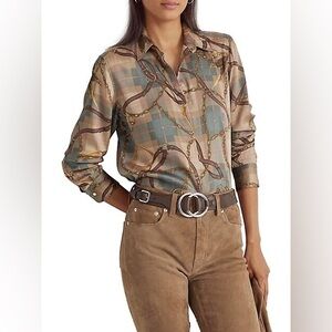 Ralph Lauren Plaid Belting Print Twill Shirt
